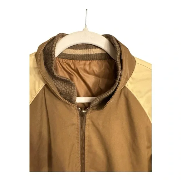 Vintage 1980s Reversible Jacket Men’s Large Cream Brown